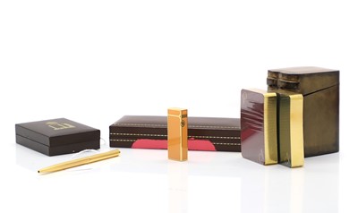 Lot 6 - A Dunhill gold plated ball point pen