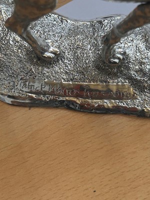 Lot 9 - Three silver models of cheetahs by Patrick Mavros