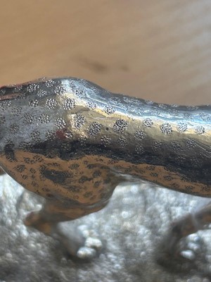 Lot 9 - Three silver models of cheetahs by Patrick Mavros