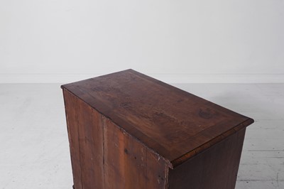 Lot 280 - A small Queen Anne walnut and oak kneehole desk