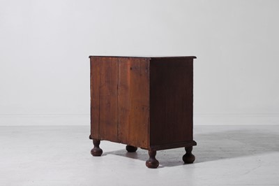 Lot 280 - A small Queen Anne walnut and oak kneehole desk