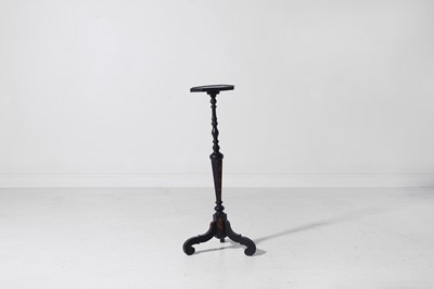 Lot 241 - A William and Mary ebonised fruitwood and marquetry torchère stand