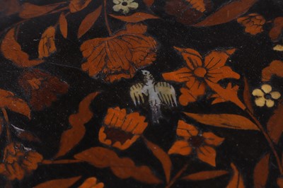 Lot 241 - A William and Mary ebonised fruitwood and marquetry torchère stand