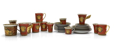Lot 197 - A Rosenthal for Versace porcelain ‘Medusa Red’ tea service