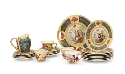 Lot 113 - A Vienna porcelain tea service