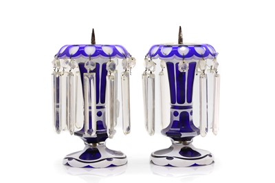 Lot 158 - A pair of glass lustres