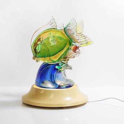 Lot 156 - A Murano glass fish lamp