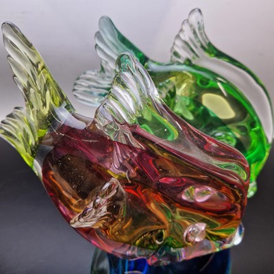 Lot 156 - A Murano glass fish lamp