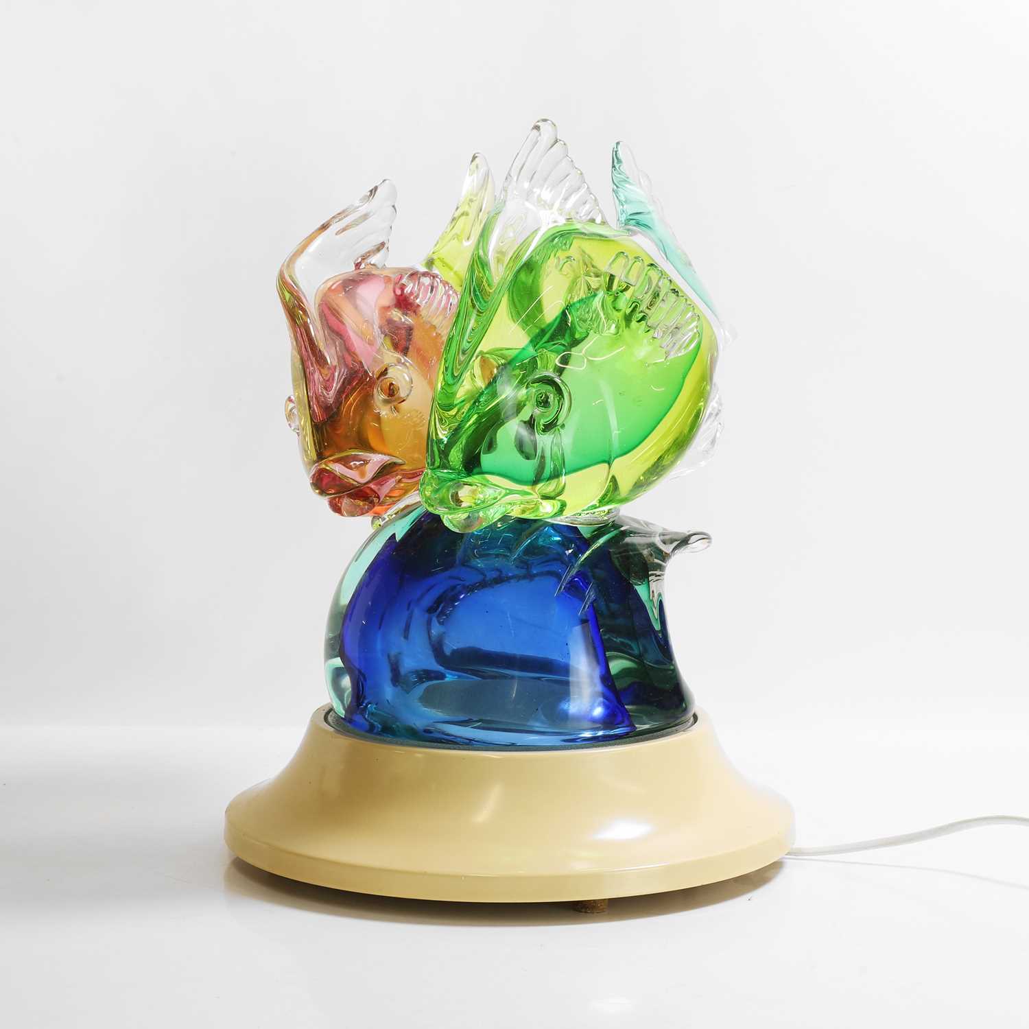Lot 156 - A Murano glass fish lamp