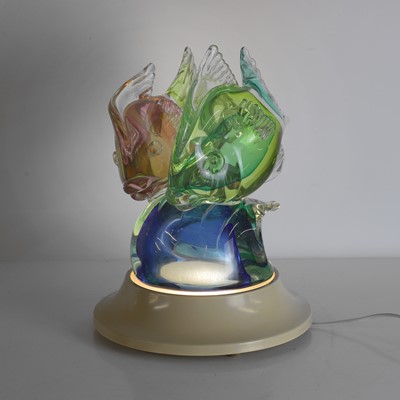 Lot 156 - A Murano glass fish lamp