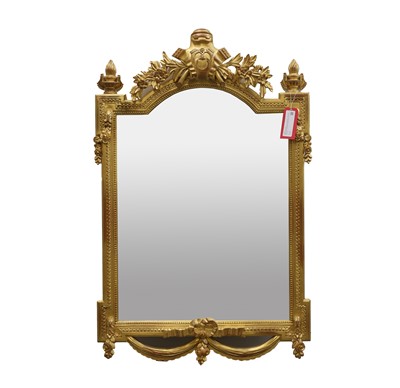 Lot 493 - A large giltwood mirror