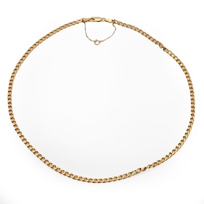 Lot 308 - A 9ct gold curb link necklace