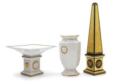 Lot 193 - A Rosenthal for Versace 'Gorgona' obelisk