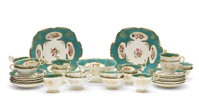 Lot 183 - A Coalport style tea service