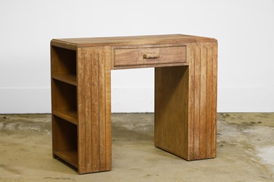 Lot 465 - An Arts & Crafts style oak desk or console table