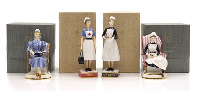 Lot 111 - A set of four limited edition Royal Worcester porcelain figures