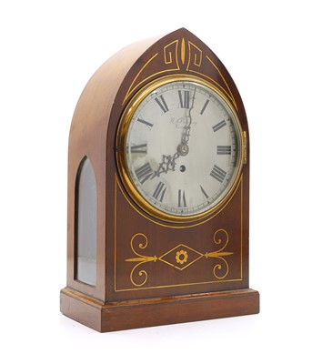 Lot 268 - An Edwardian mahogany and inlaid mantel clock