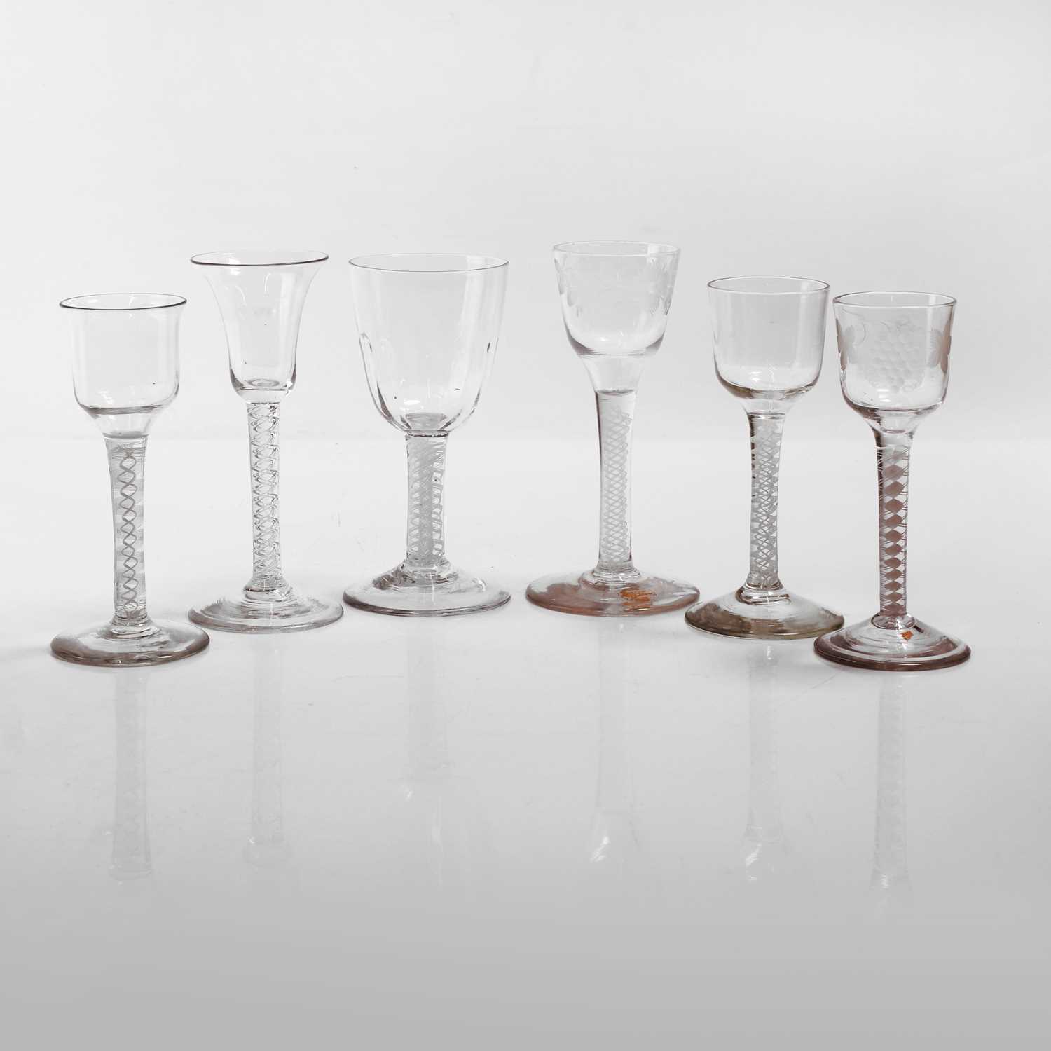 Lot 20 - A group of six drinking glasses