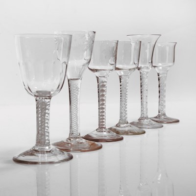 Lot 20 - A group of six drinking glasses