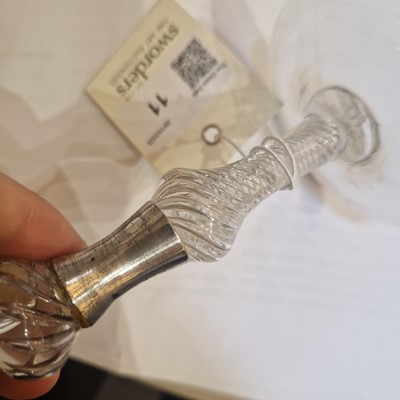 Lot 11 - An engraved Jacobite wine glass