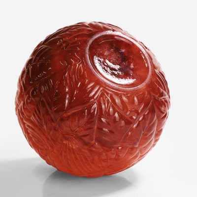 Lot 68 - An Art Deco moulded glass vase