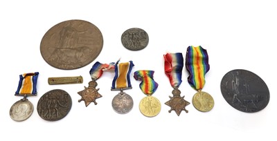Lot 148 - Two George V First World War trios
