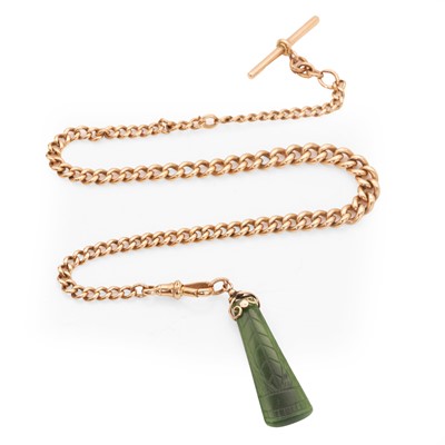 Lot 335 - A 9ct gold Albert chain