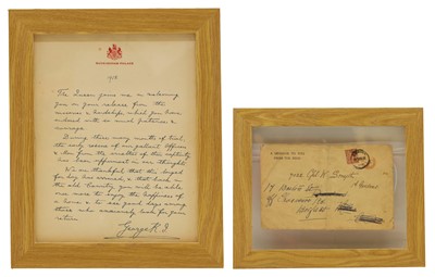 Lot 174 - A First World War letter from King George V