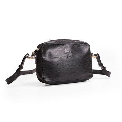 Lot 1446 - A Fendi black leather crossbody bag