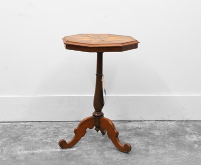Lot 502 - A Victorian walnut and specimen wood table