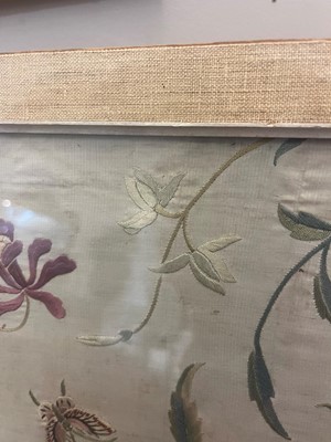 Lot 169 - A set of four framed silk embroideries