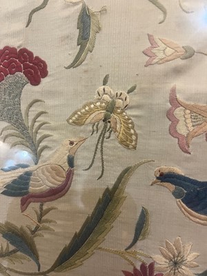 Lot 169 - A set of four framed silk embroideries