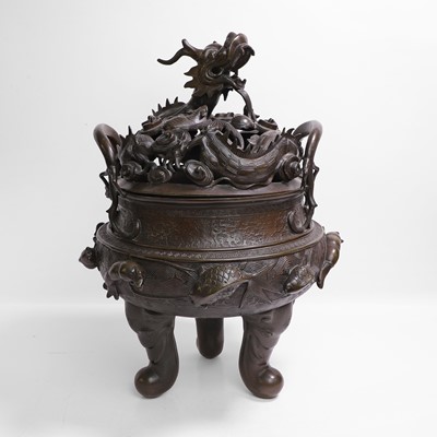 Lot 265 - A Japanese bronze koro