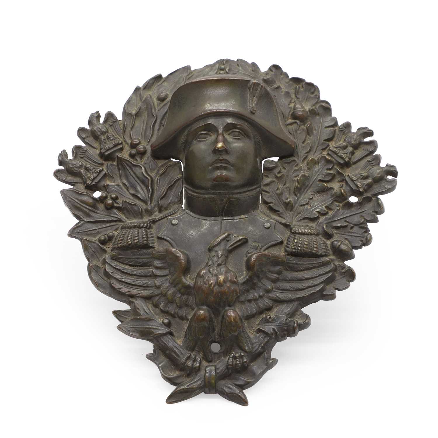 Lot 308 - A bronze door knocker