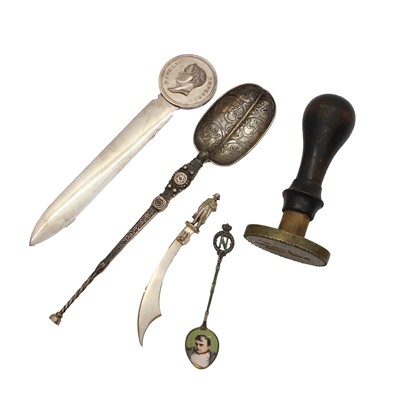 Lot 50 - A Napoleon-surmounted letter opener