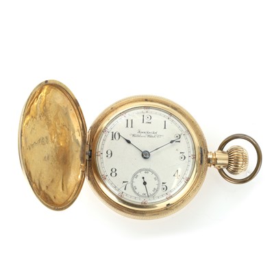 Lot 273 - A side wind hunter pocket watch, by Waltham Watch Co.