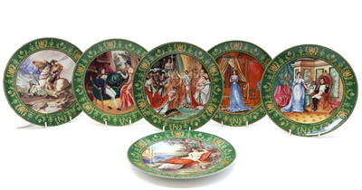 Lot 224 - A set of six Limoges plates