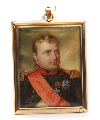 Lot 359 - A portrait miniature of Napoleon Bonaparte, Emperor of the French