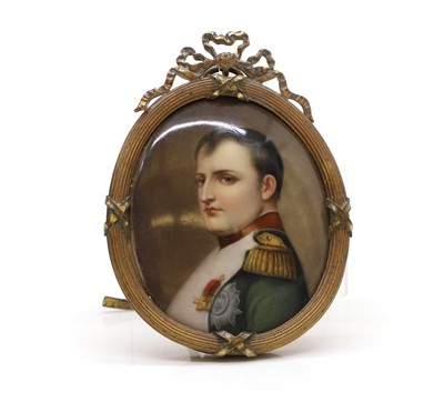 Lot 361 - A porcelain portrait miniature of Napoleon