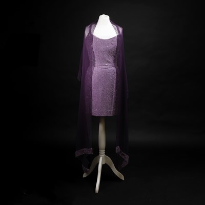 Lot 1358 - A Jacques Azagury sequin dress and shawl