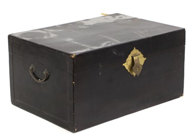 Lot 439 - A Chinese black lacquer trunk