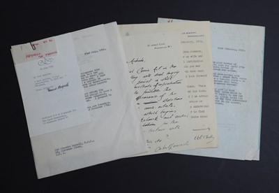 Lot 329 - Signed letters from Osbert Lancaster & Sir Francis Meynell
