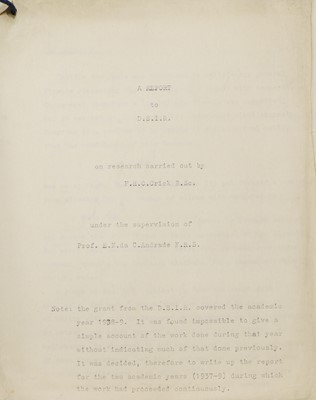 Lot 300 - CRICK, Francis Harry Compton: Manuscript Three volumes of his daily diaries, 1938-39