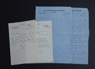 Lot 318 - Australian Scientists: 1- OLIPHANT, Prof. Mark L: Four Autograph Letter Signed, & One TLS