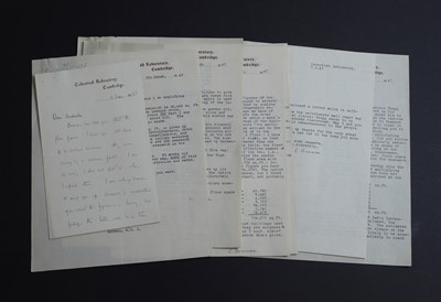 Lot 317 - CAVENDISH Lab- 1- BRAGG, William Lawrence: Autograph letter Signed