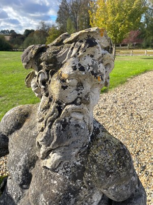 Lot 125 - A carved limestone statue after the antique
