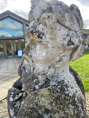 Lot 125 - A carved limestone statue after the antique