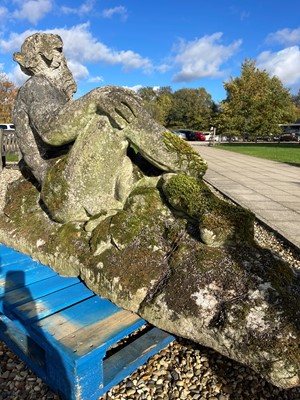 Lot 125 - A carved limestone statue after the antique