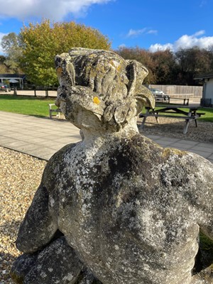 Lot 125 - A carved limestone statue after the antique