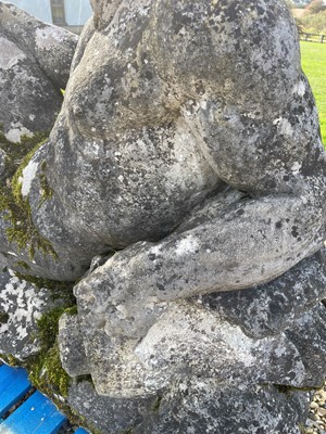 Lot 125 - A carved limestone statue after the antique